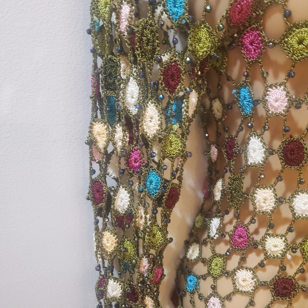 Cache Multicolor Crochet Sweater - Picture 4 of 6